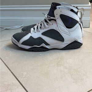 Jordan Sneakers in White, Black, and Purple